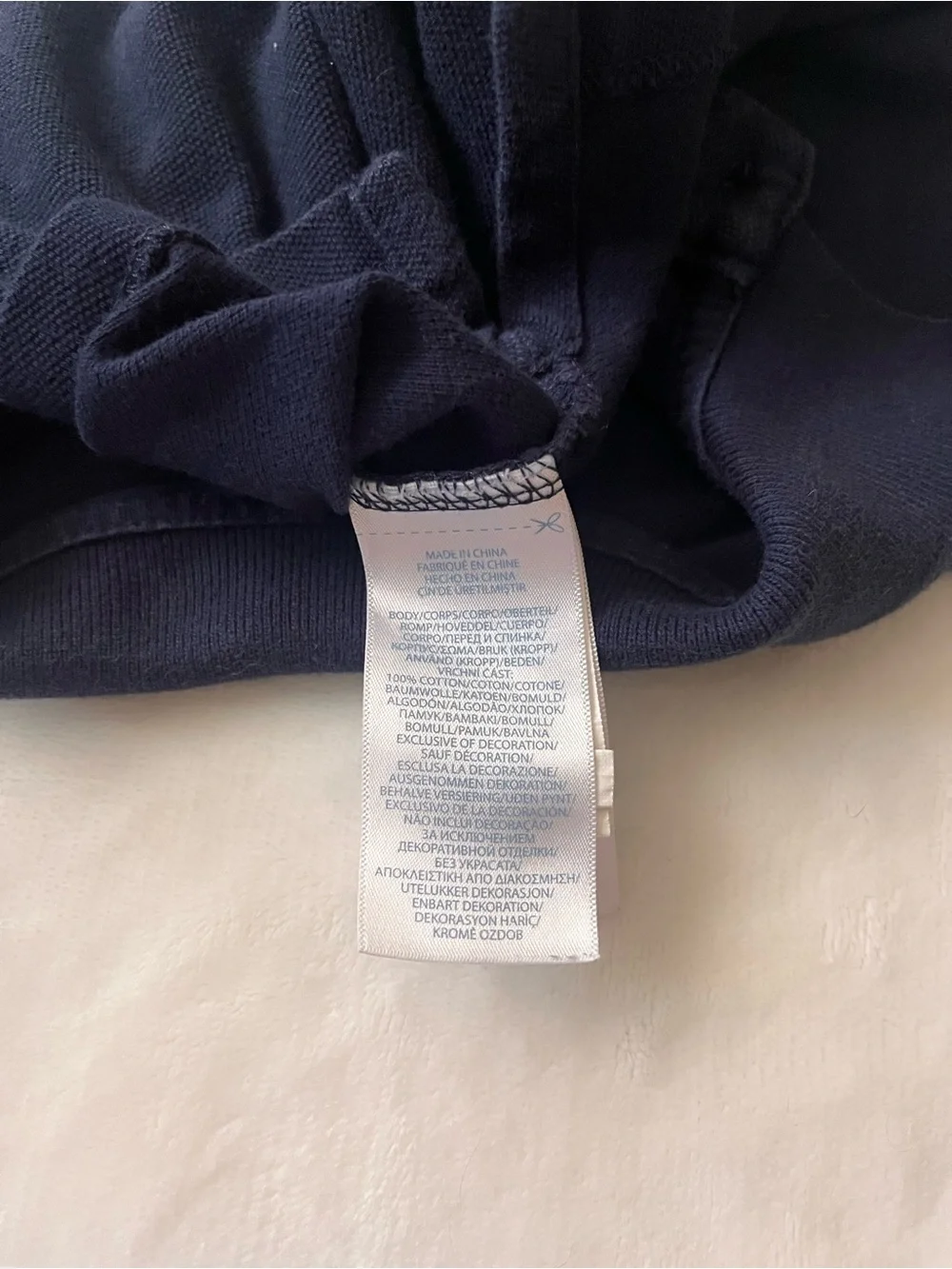 Ralph Lauren Navy Polo with Large White Embroidered Pony